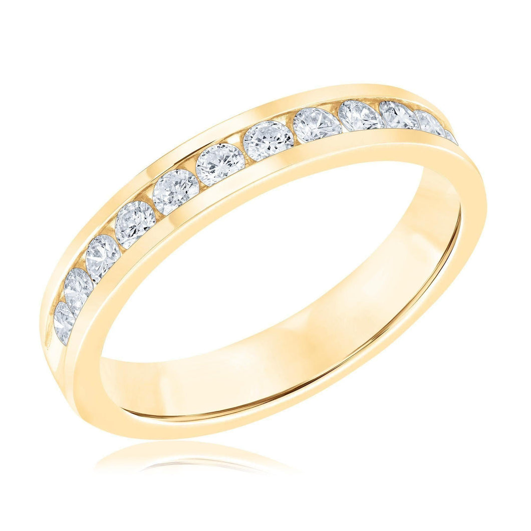 1/2ctw Round Diamond Yellow Gold Wedding Band | Embrace Collection