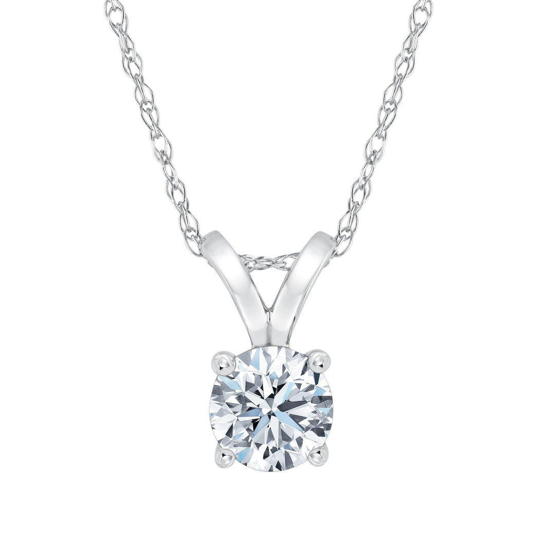 1/3ct Round Lab Grown Diamond Solitaire Pendant Necklace