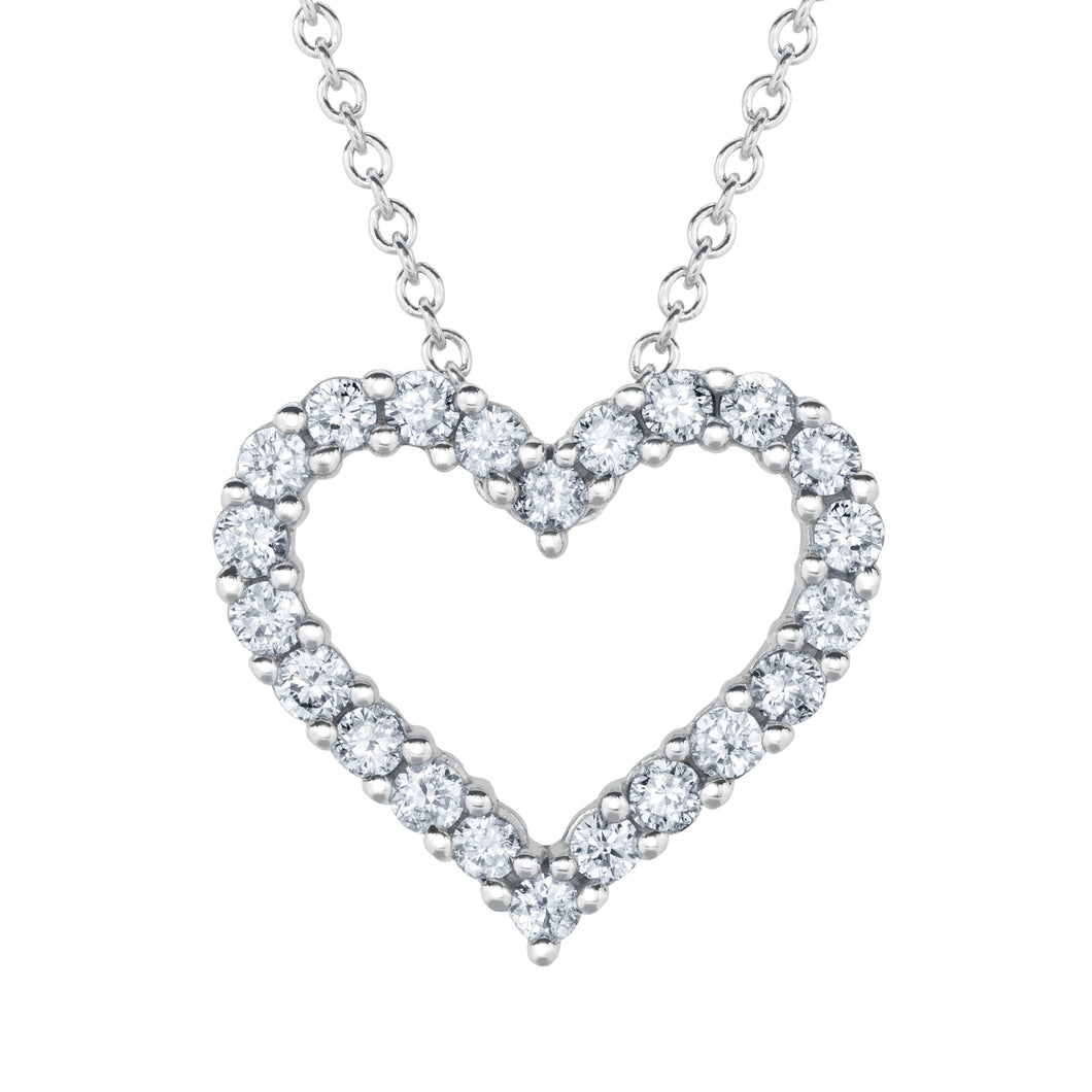 1/3ctw Diamond Heart White Gold Pendant Necklace