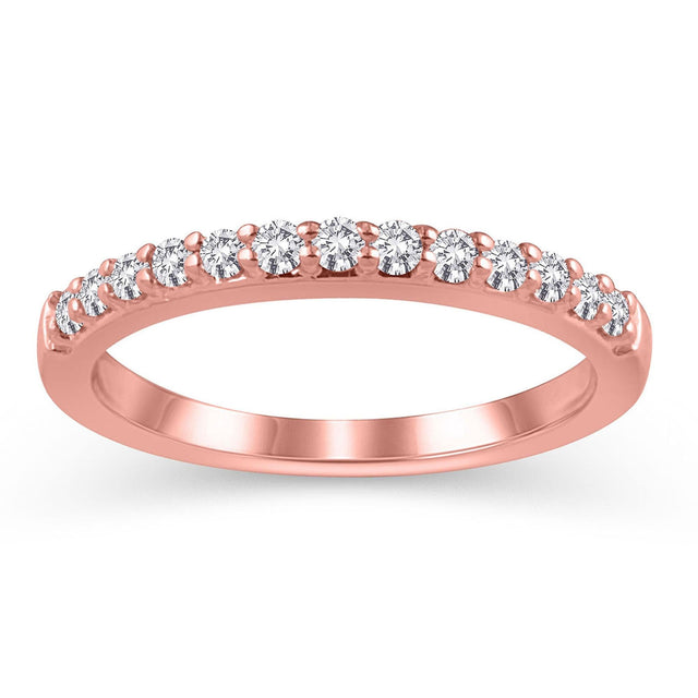1/3ctw Diamond Wedding Band Rose Gold | Embrace Collection | Size 6