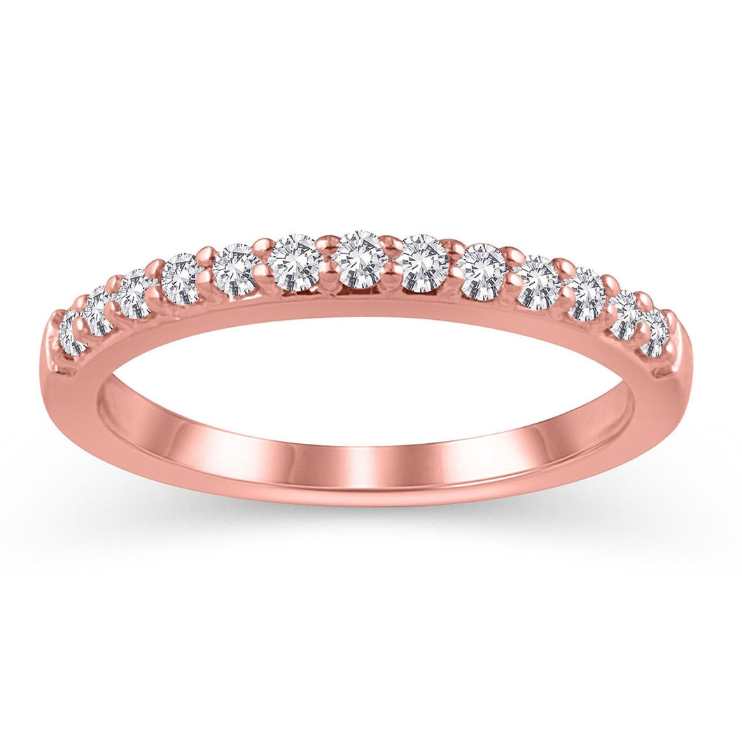 1/3ctw Diamond Wedding Band Rose Gold | Embrace Collection | Size 6