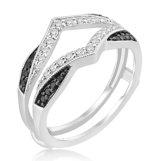 1/3ctw Diamond White Gold Ring Guard | Size 5