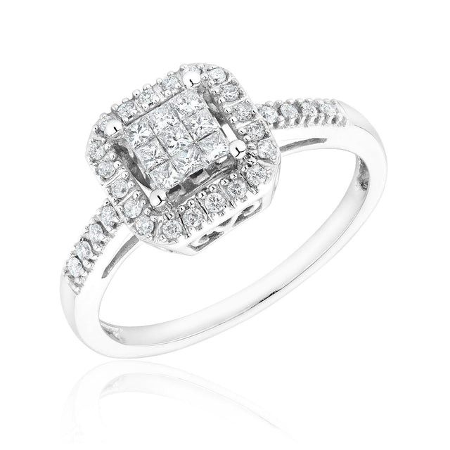 1/3ctw Diamond White Gold Ring
