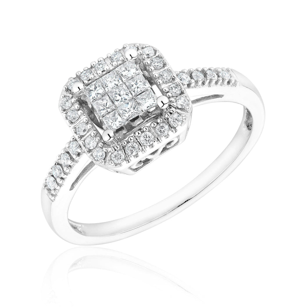1/3ctw Diamond White Gold Ring