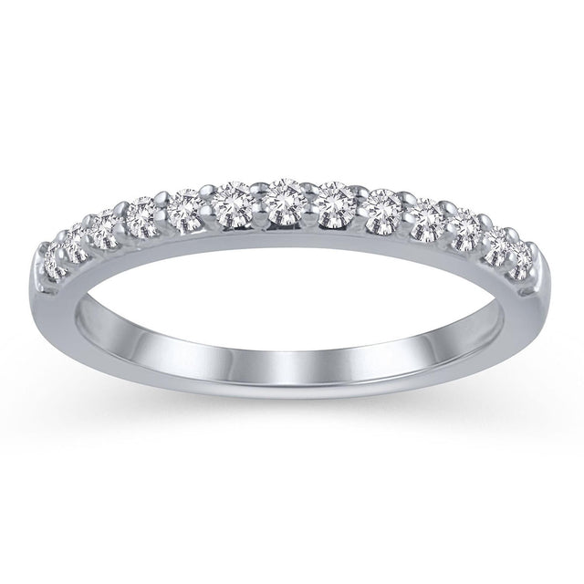 1/3ctw Diamond White Gold Wedding Band | Embrace Collection | Size 5