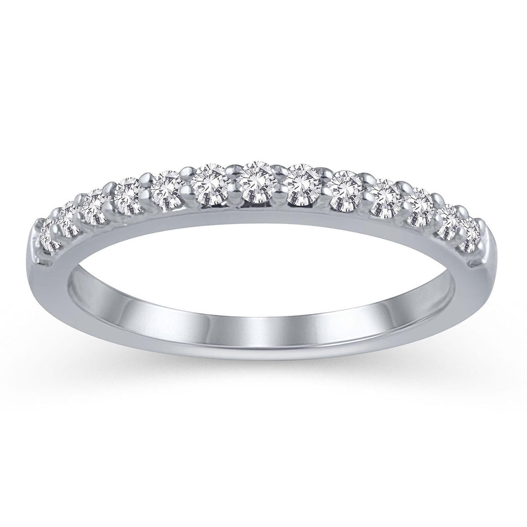 1/3ctw Diamond White Gold Wedding Band | Embrace Collection | Size 5