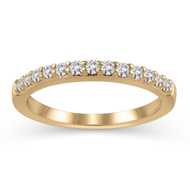 1/3ctw Diamond Yellow Gold Wedding Band | Embrace Collection | Size 8