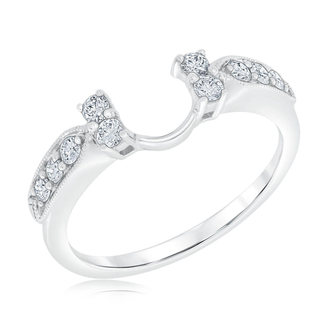1/3ctw Round Diamond White Gold Ring Wrap | Embrace Collection