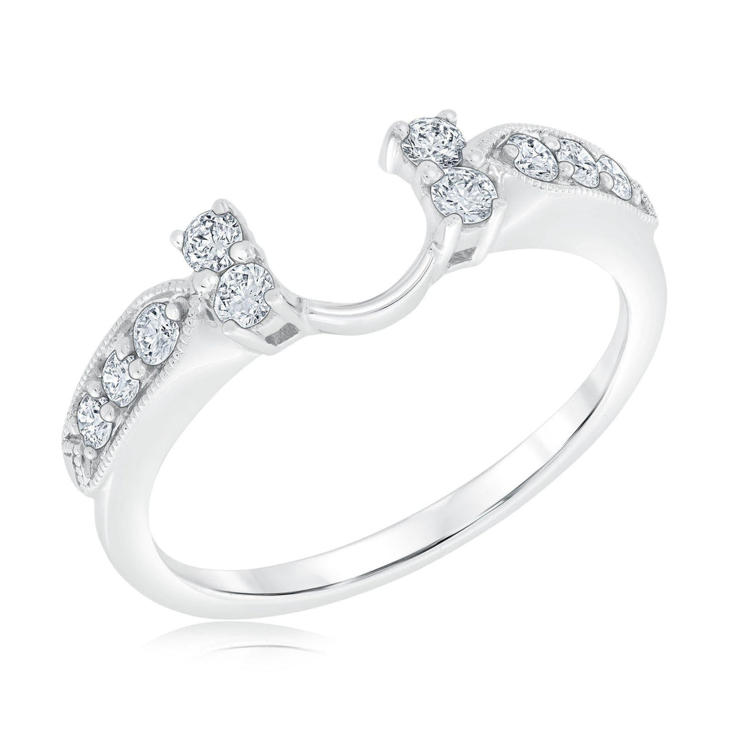 1/3ctw Round Diamond White Gold Ring Wrap | Embrace Collection