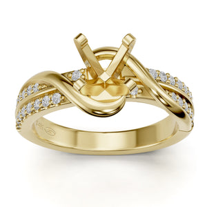 1/4ctw Diamond 14k Yellow Gold Engagement Ring Setting - Design Collection