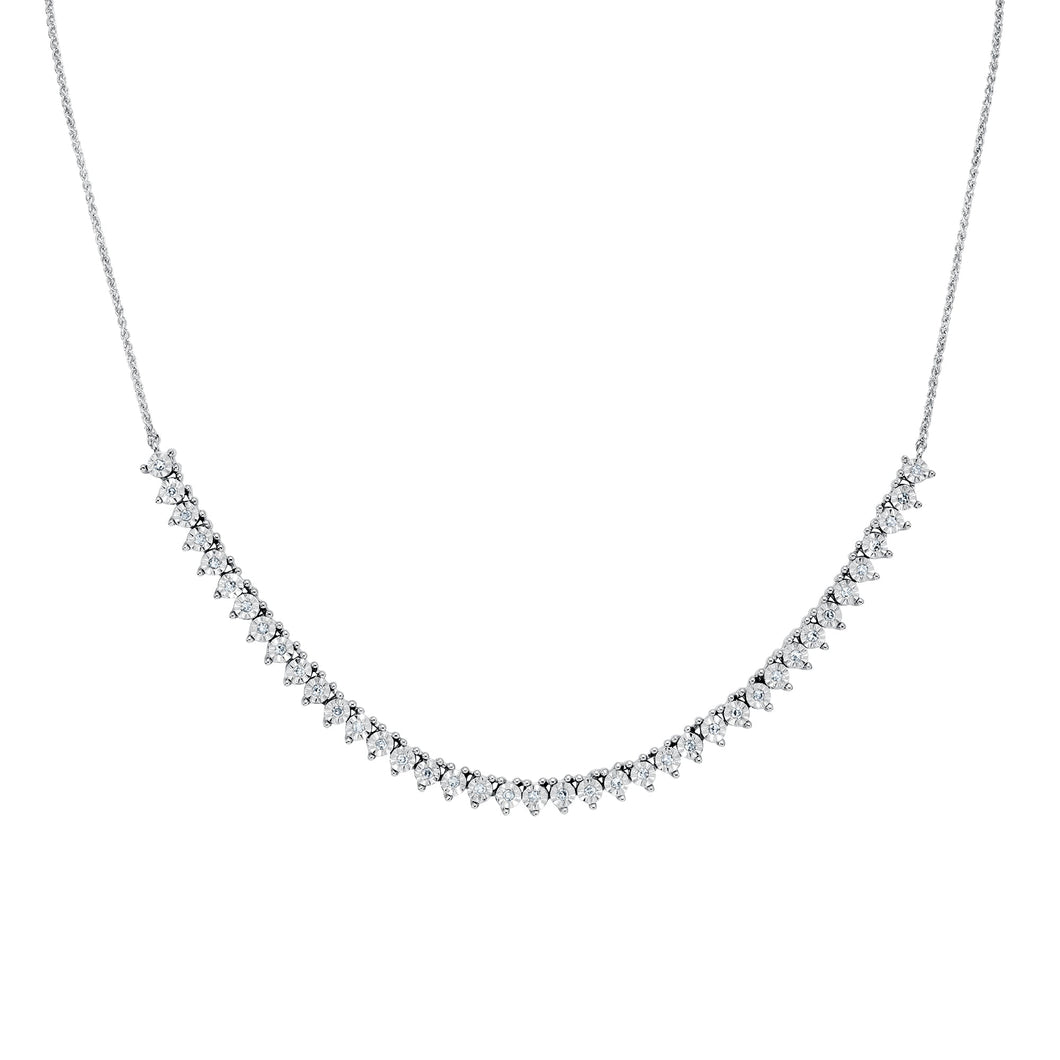 1/4ctw Diamond Sterling Silver Necklace