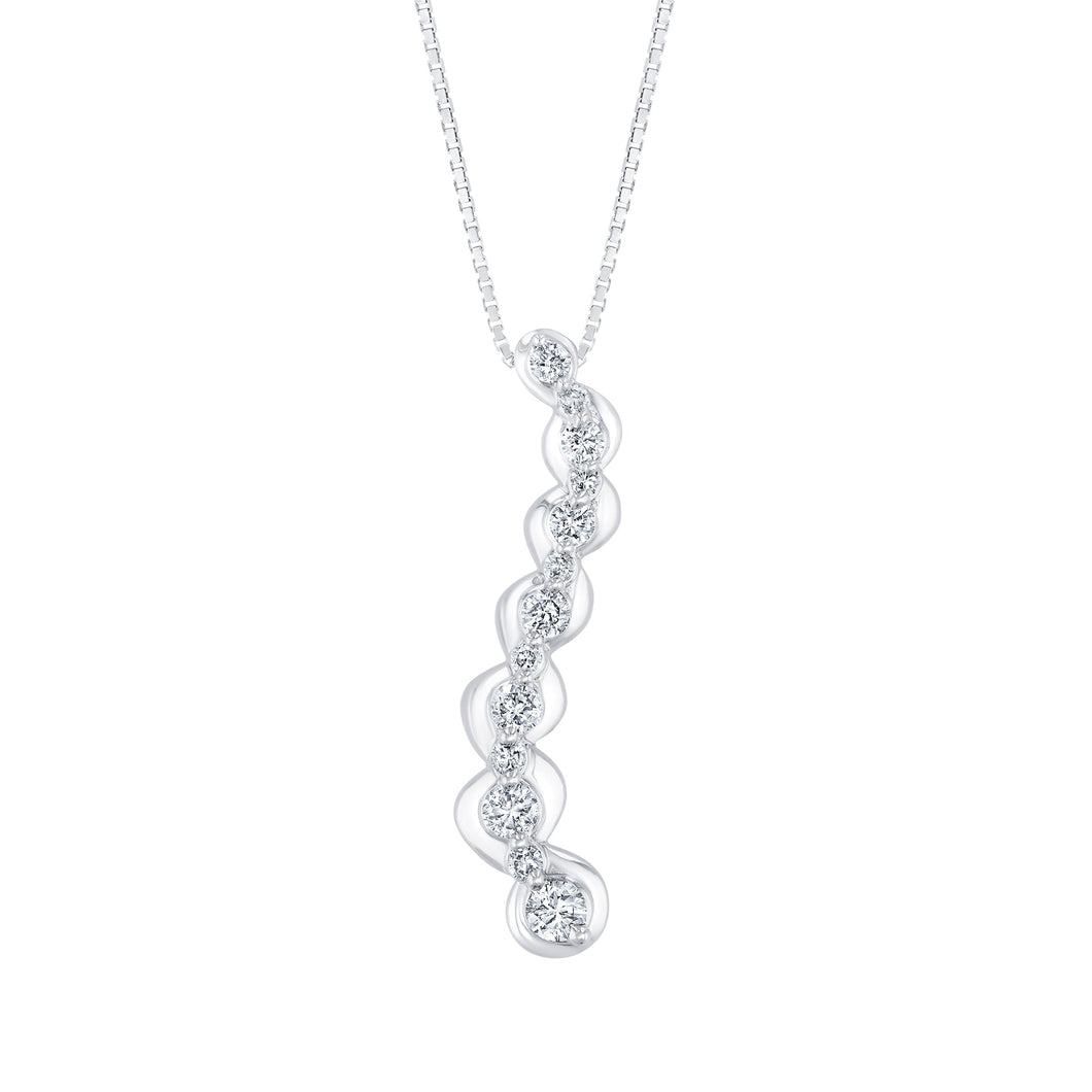 1/4ctw Diamond White Gold Pendant Necklace