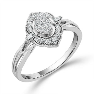 1/4ctw Diamond White Gold Promise Ring - Size 6
