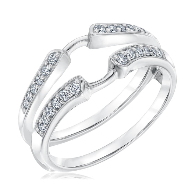 1/4ctw Round Diamond White Gold Ring Guard | Embrace Collection