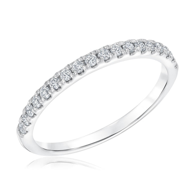 1/4ctw Round Diamond White Gold Wedding Band | Embrace Collection