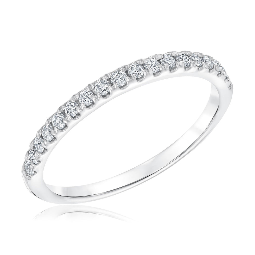 1/4ctw Round Diamond White Gold Wedding Band | Embrace Collection