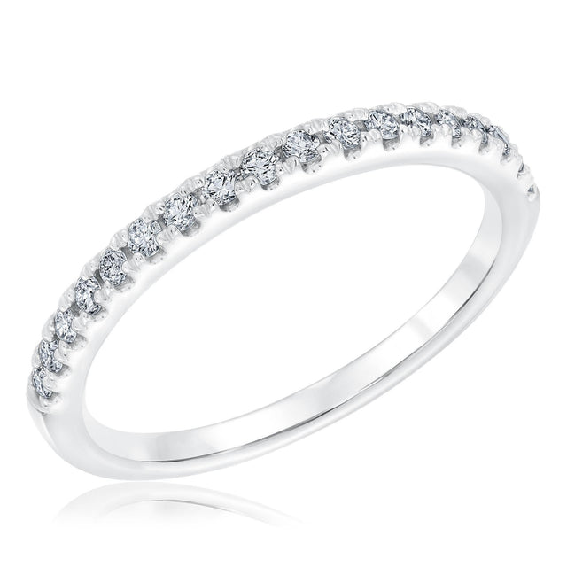 1/4ctw Round Diamond White Gold Wedding Band | Embrace Collection