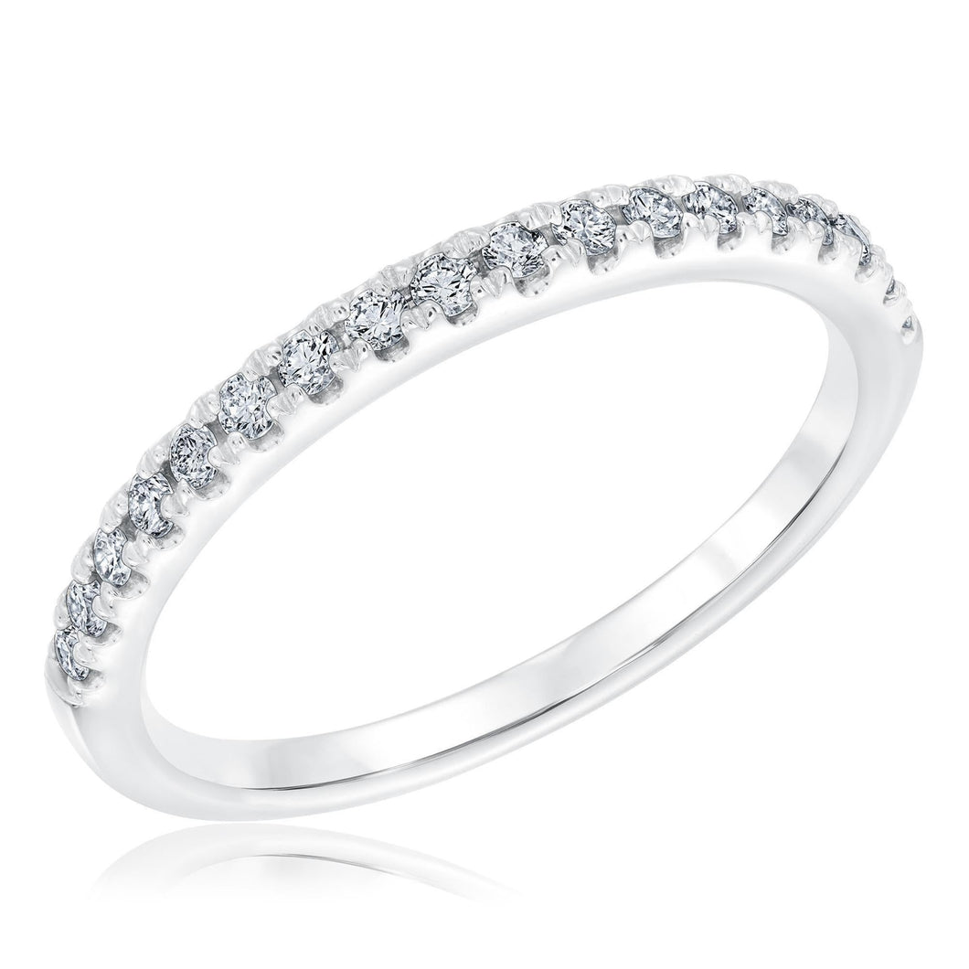 1/4ctw Round Diamond White Gold Wedding Band | Embrace Collection