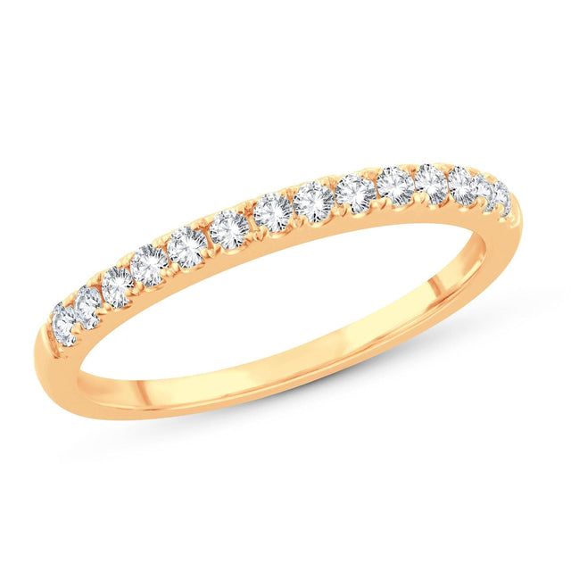 1/4ctw Round Diamond Yellow Gold Wedding Band - Embrace Collection - Size 6