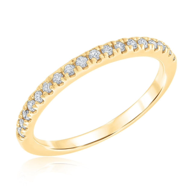 1/4ctw Round Diamond Yellow Gold Wedding Band | Embrace Collection