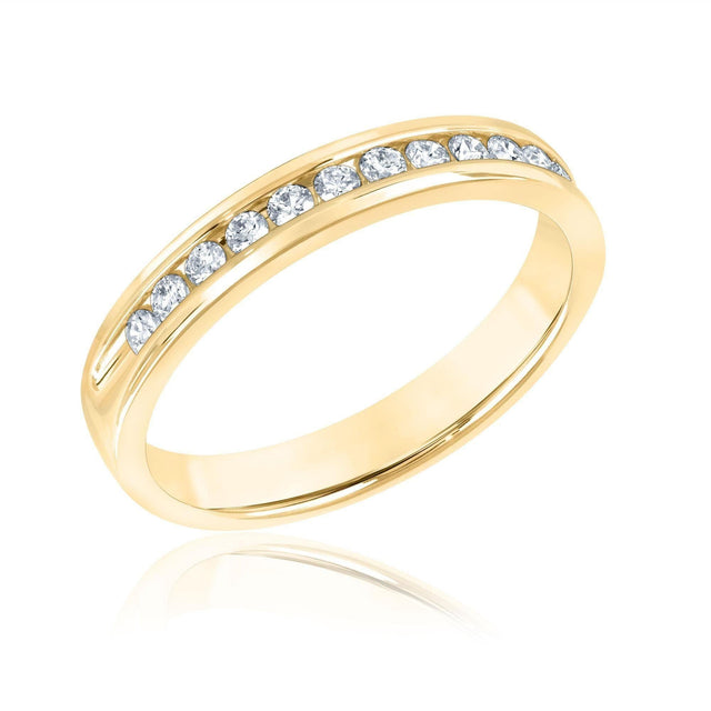 1/4ctw Round Diamond Yellow Gold Wedding Band | Embrace Collection