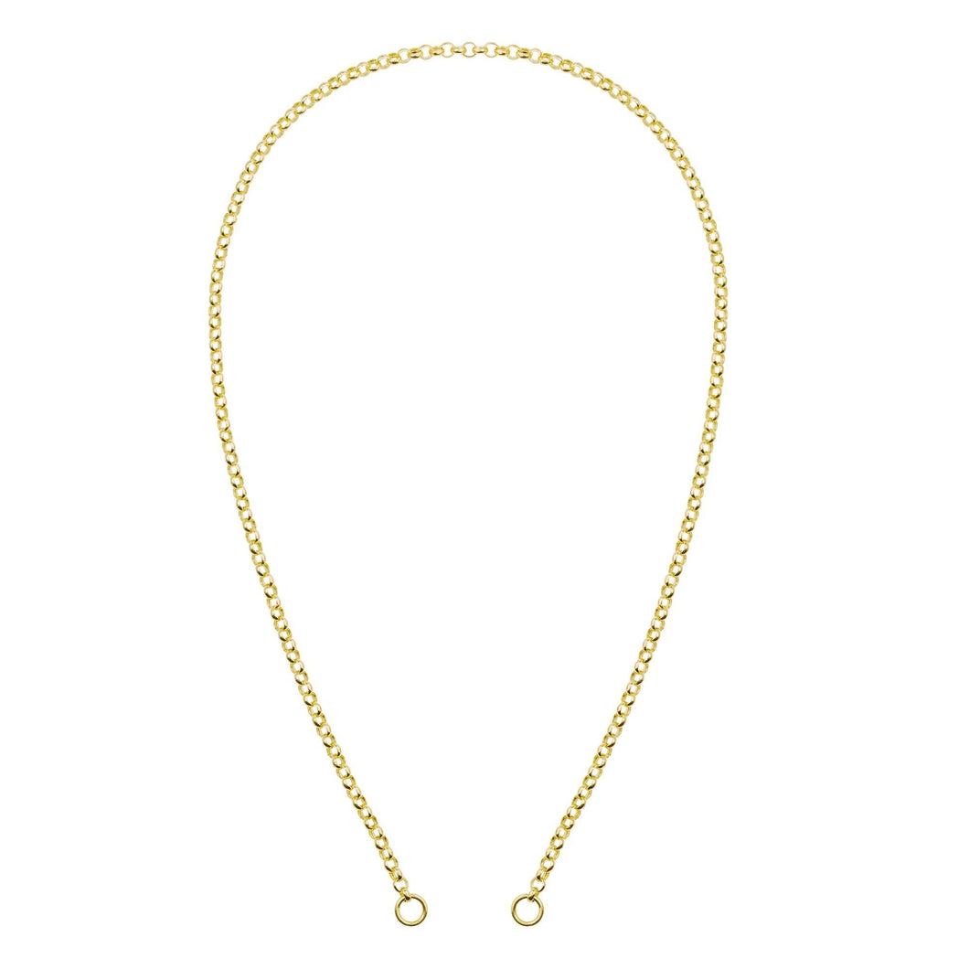 14k Yellow Gold Hollow Split Rope Push Lock Chain | 3.8mm | 20 Inches