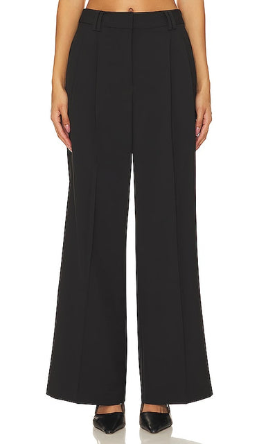 1. STATE High Waisted Trouser in Black - 1. Pantalon taille haute STATE en noir - 1. STATE 黑色高腰长裤 - 1. STATE-Hose mit hohem Bund in Schwarz - 1. STATE 블랙 하이웨이스트 팬츠 - 1. Pantaloni STATE a vita alta in nero