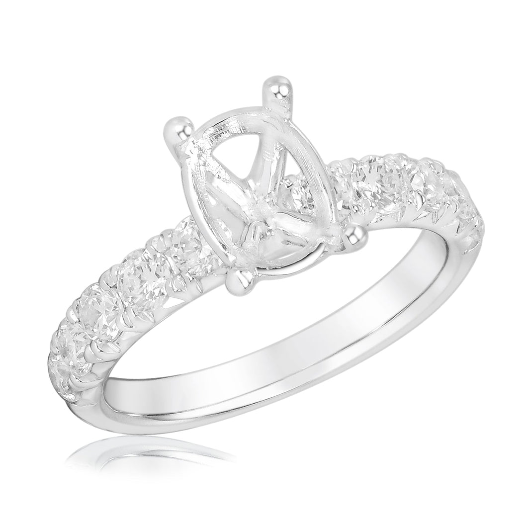 1ctw Diamond White Gold Engagement Ring Setting | Design Collection | Size 5