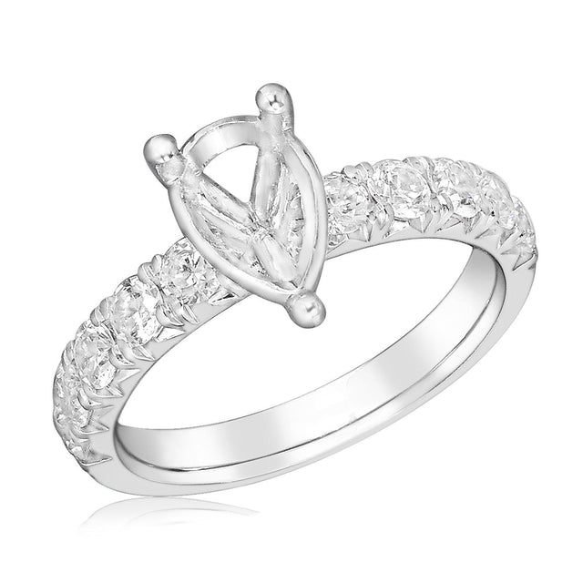 1ctw Diamond White Gold Engagement Ring Setting | Design Collection | Size 5