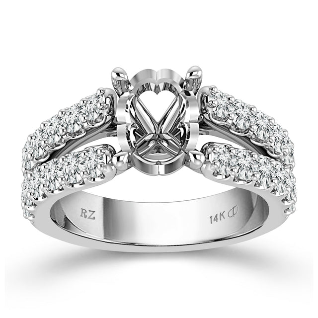 1ctw Diamond White Gold Engagement Ring Setting - Design Collection