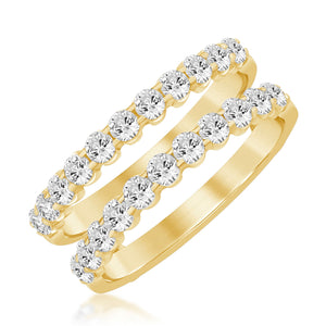 1ctw Diamond Yellow Gold Ring Guard - Embrace Collection