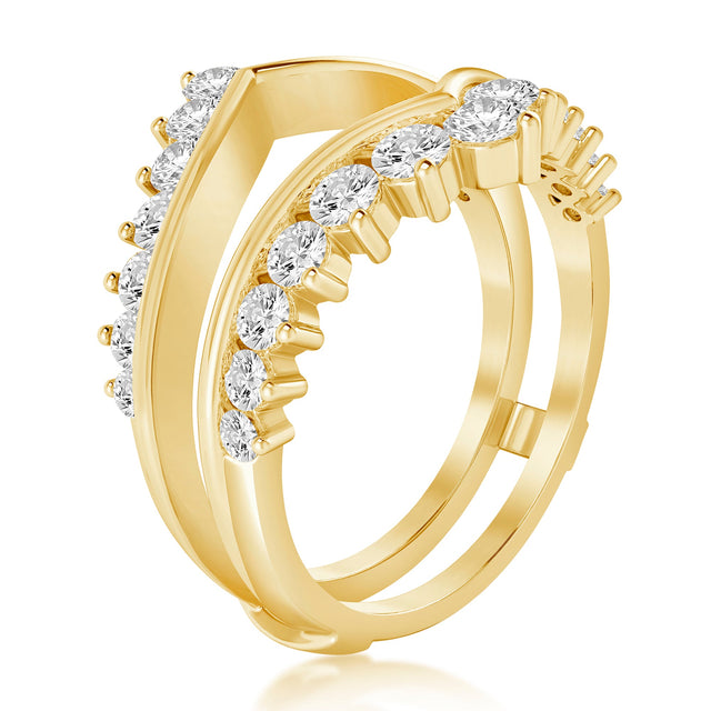 1ctw Diamond Yellow Gold Ring Guard | Size 5