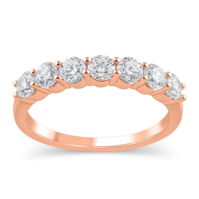1ctw Lab Grown Diamond Rose Gold Anniversary Band - Size 6
