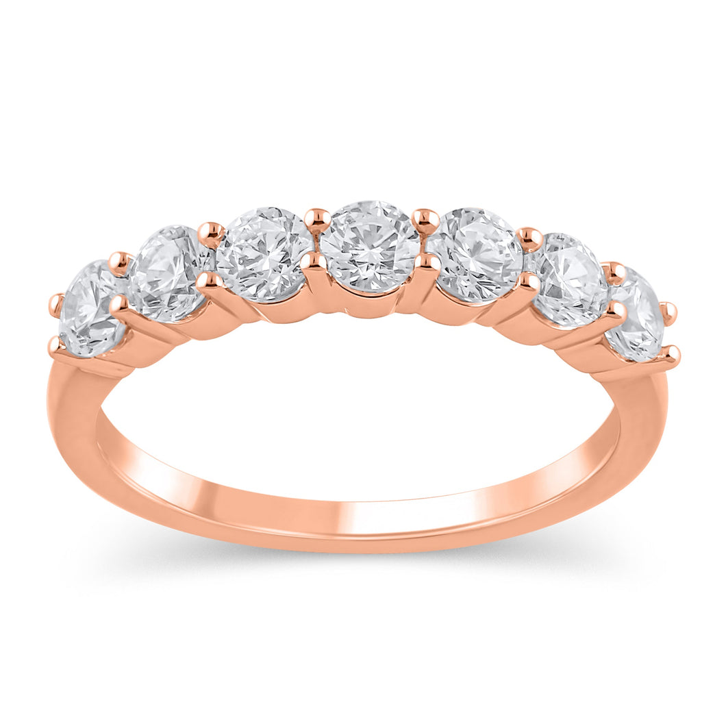 1ctw Lab Grown Diamond Rose Gold Anniversary Band - Size 6