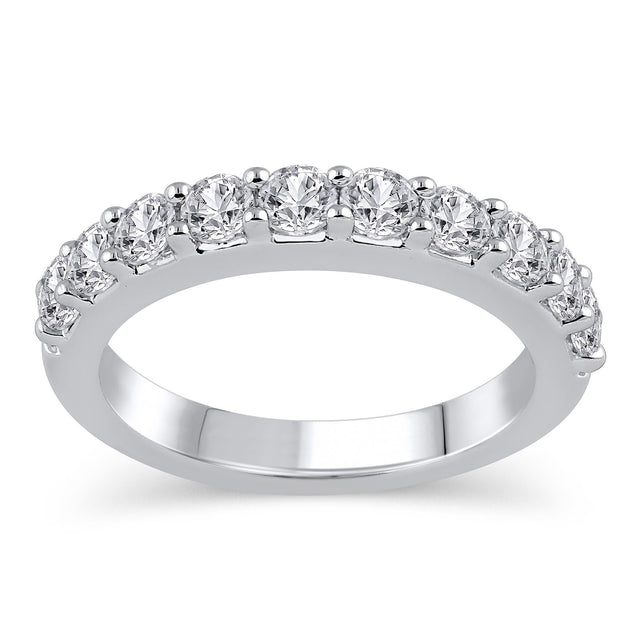 1ctw Round Diamond White Gold Wedding Band | Embrace Collection - Size 5
