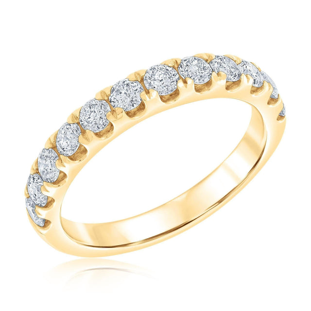 1ctw Round Diamond Yellow Gold Wedding Band | Embrace Collection