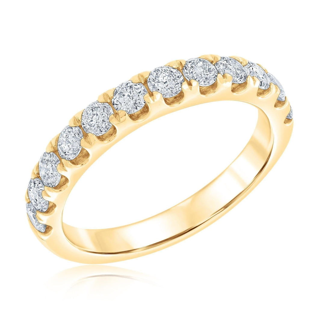 1ctw Round Diamond Yellow Gold Wedding Band | Embrace Collection