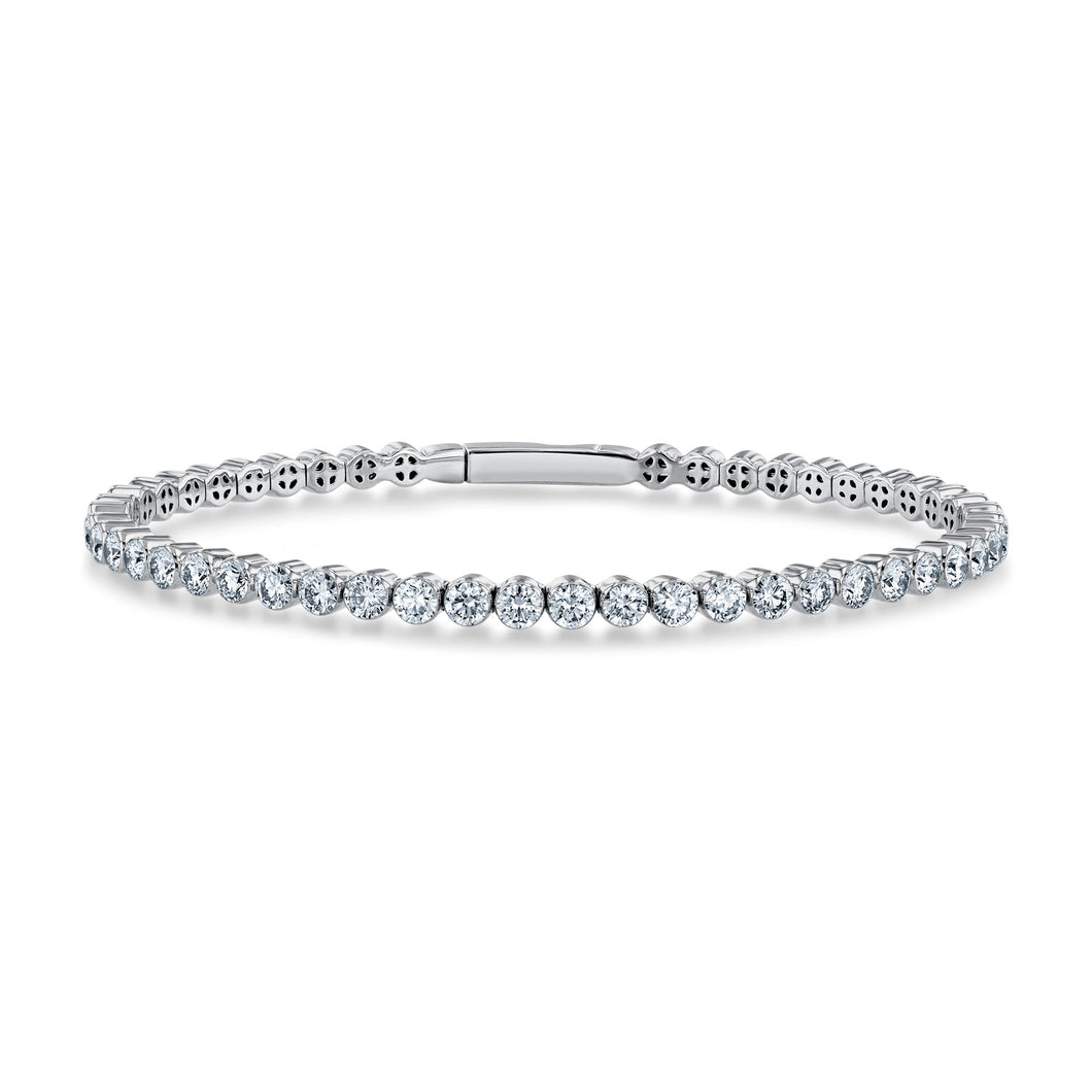 2 1/2ctw Lab Grown Diamond White Gold Tennis Bracelet