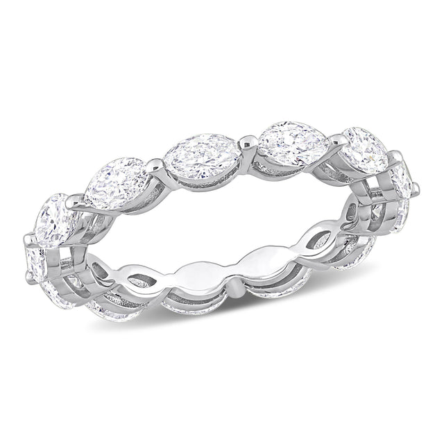 2 1/3ctw Marquise Diamond White Gold Eternity Band Ring - Size 7