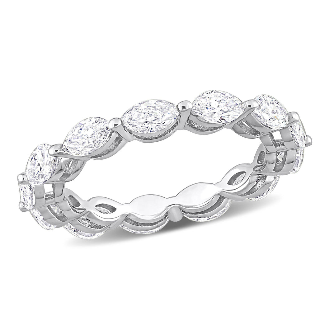 2 1/3ctw Marquise Diamond White Gold Eternity Band Ring - Size 7
