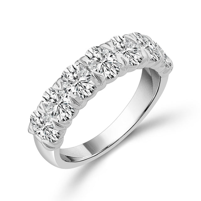 2 1/6ctw Oval Labgrown Diamond Wedding Band