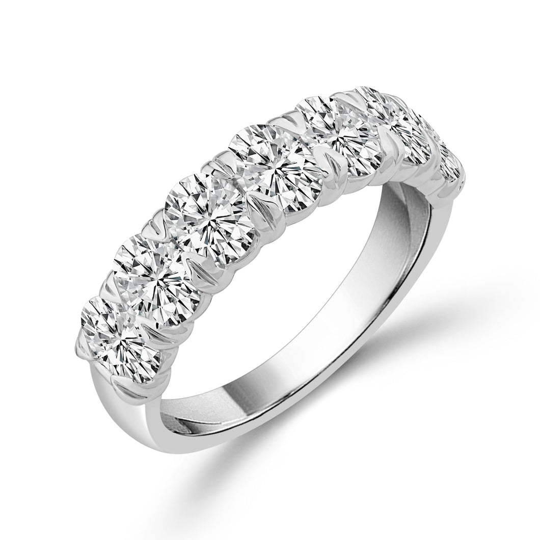 2 1/6ctw Oval Labgrown Diamond Wedding Band