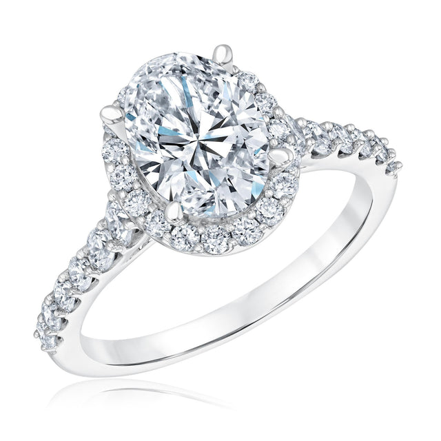2 7/8ctw Oval Lab Grown Diamond Engagement Ring