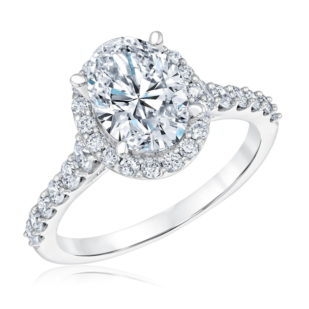 2 7/8ctw Oval Lab Grown Diamond Engagement Ring