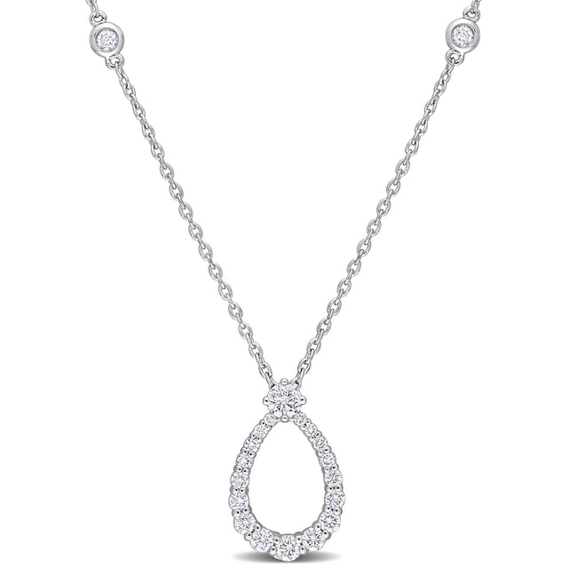 2/5ctw Diamond White Gold Pendant Necklace