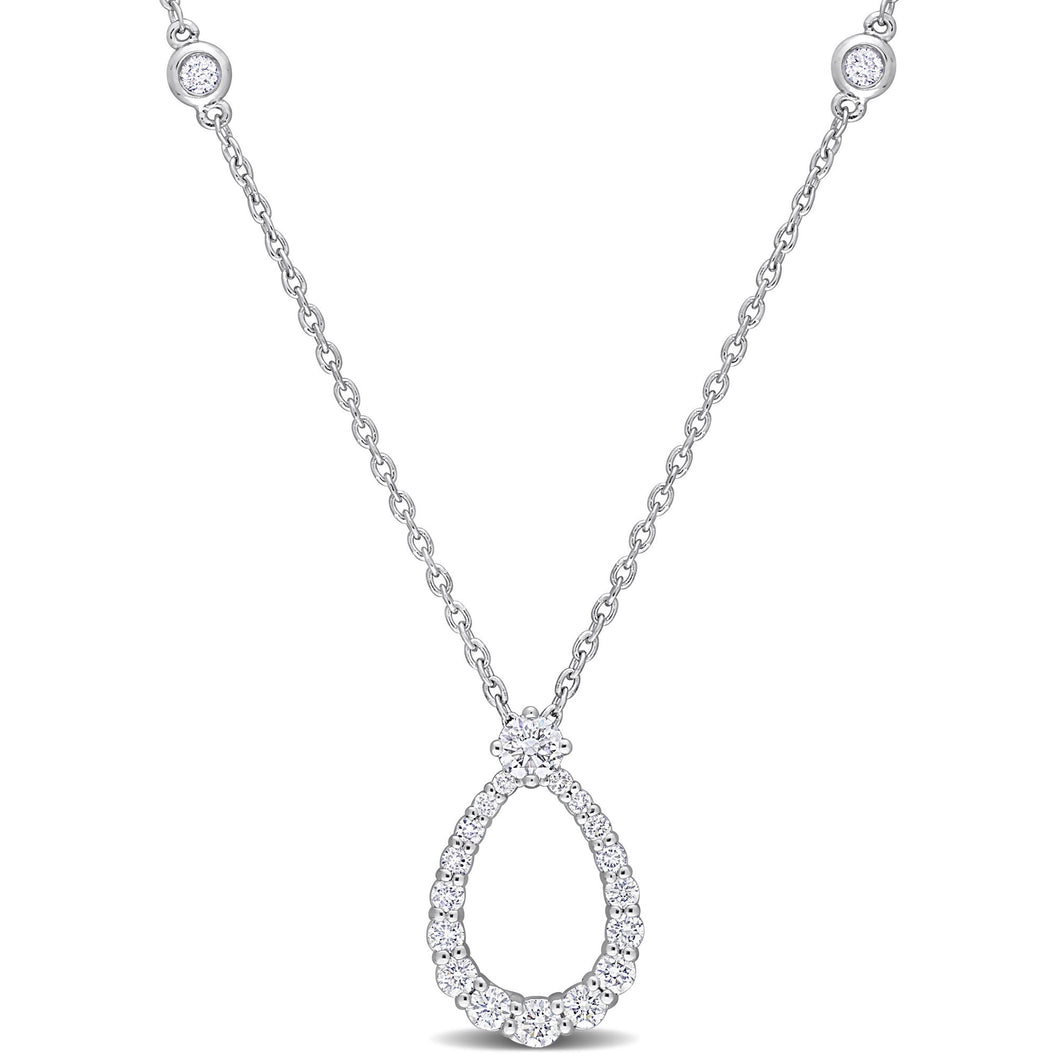 2/5ctw Diamond White Gold Pendant Necklace