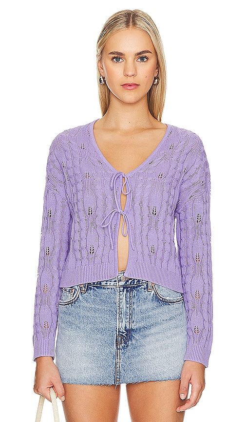 27 miles malibu Andie Cardigan in Purple - 27 miles malibu Cardigan Andie en violet - 27 英里 malibu Andie 紫色开衫 - 27 Meilen Malibu Andie Cardigan in Lila - 27마일 말리부 퍼플 앤디 카디건 - Cardigan Andie di 27 miglia di Malibu in viola