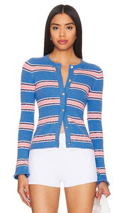 27 miles malibu Laroi Cardigan in Blue - 27 miles Malibu - Cardigan Laroi en bleu - 27 英里 malibu Laroi 蓝色开衫 - 27 Meilen Malibu Laroi Cardigan in Blau - 27 Miles MALIBU 라로이 가디건 색상 - Cardigan Laroi Malibu da 27 miglia in blu