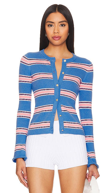 27 miles malibu Laroi Cardigan in Blue - 27 miles Malibu - Cardigan Laroi en bleu - 27 英里 malibu Laroi 蓝色开衫 - 27 Meilen Malibu Laroi Cardigan in Blau - 27 Miles MALIBU 라로이 가디건 색상 - Cardigan Laroi Malibu da 27 miglia in blu