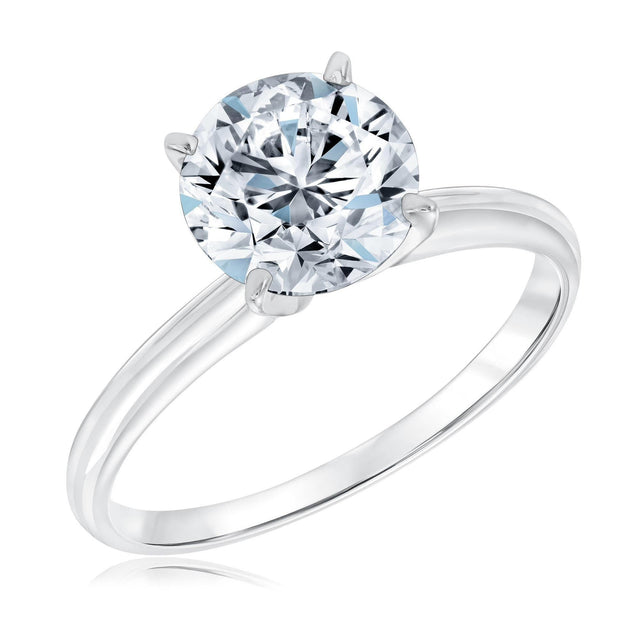 2ct Round Diamond Solitaire White Gold Engagement Ring - Solitaire Collection